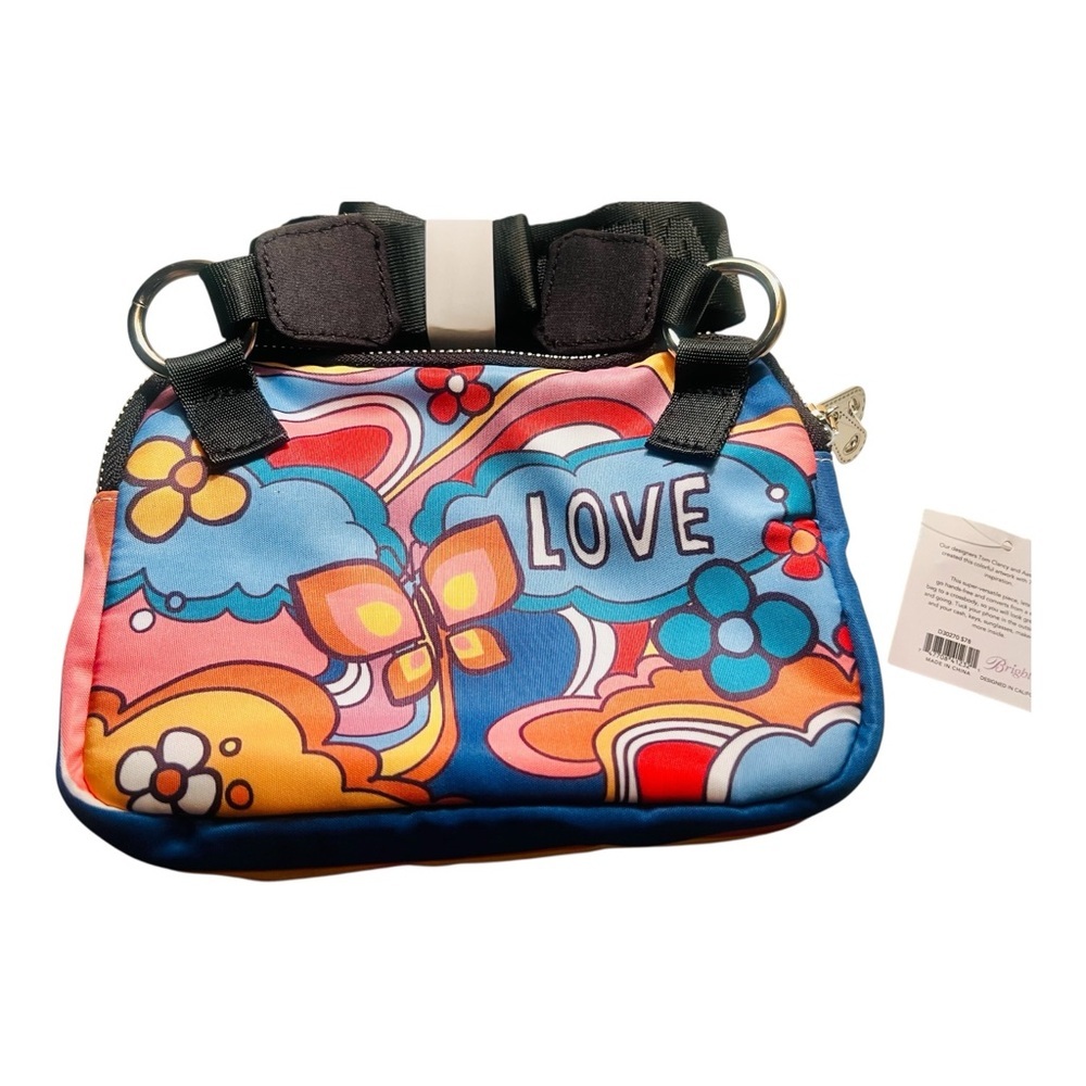 Brighton Power of Love Crossbody Belt Bag Heart Floral Print NWT - Picture 2 of 8